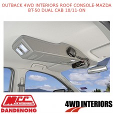 OUTBACK 4WD INTERIORS ROOF CONSOLE - FITS MAZDA BT-50 DUAL CAB 10/11-ON